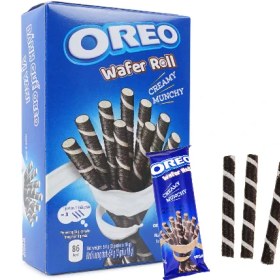 تصویر ویفر رولی اورئو با مغز وانیل (54 گرم ) oreo wafer roll بیسکویت و ویفر اورئو