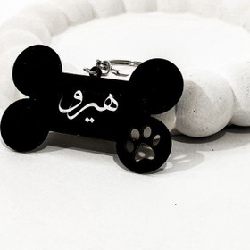 تصویر پلاک استخوان هیرو - 3.5 سانت / 4 حک / مشکی 