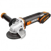 تصویر مینی سنگ شارژی فرز 20 ولت ورکس Worx WX802 Worx WX802 20V 100MM Rechargeable Angle Grinder