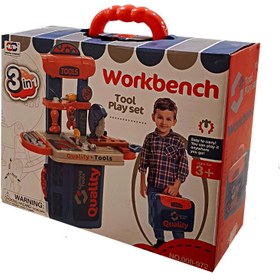 تصویر ست اسباب بازی ابزار نجاری مدل workbench کد 972-008 