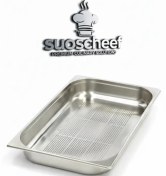 تصویر بن‌ماری پانچ یک یکم استیل ضدزنگ عمق ۱۰ سانتی‌متر | مکث سیلور | سوشِف بن‌ماری پانچ‌شده صنعتی استیل با عمق ۱۰ سانتیمتر