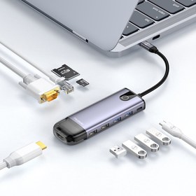 تصویر مبدل(هاب) تایپ سی 10 پورت برند Mcdodo - مدل HU-7۴۲ Mcdodo USB-C 10 Port Hub HU-7۴۲