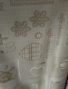 تصویر سفره نسوز طرح قهوه و شکلات عرض یک متر 