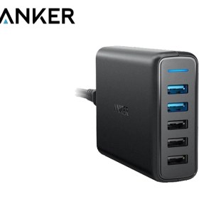 تصویر شارژر دیواری انکر مدل PowerPort 5 Anker PowerPort 5 adapter