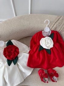 تصویر کد ۲۸۵۹ پیراهن طرح گل رز یلدا 