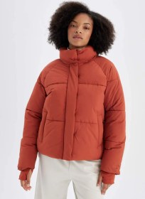 تصویر کاپشن زنانه اورجینال ترکیه مدل پاییز 2025 برند Defacto به رنگ قهوه-BN535 