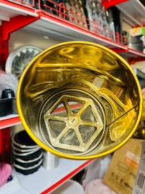 تصویر الک چرخشی طلایی استیل 