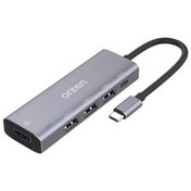 تصویر هاب چندکاره Type-C اونتن مدل OTN-95123 Onten OTN-95123 Multifunctional Type-C Adapter