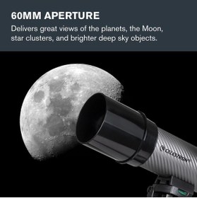 تصویر تلسکوپ Travel Scope 60dx - Celestron CL 22007 