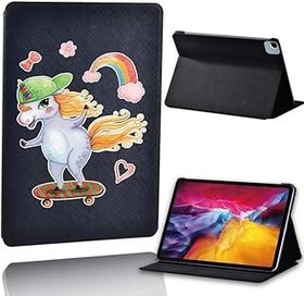 تصویر AE -PRO - iPads Air 4 Case Case Tablet Tashing For For Apple Ipads Air 4 10.9 اینچ 2020 لوازم جانبی سری کارتونی ناز (3. K Ti Board iPads Air 4) AE-PRO - Ipads air 4 case Leather tablet Folding Stand Cover for Apples Ipads Air 4 10.9 inch 2020 Cute Cartoon Series Ipads accessories (3. k ti board Ipads Air 4)