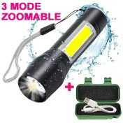 تصویر چراغ قوه پلیسی Flashlight COB+XPE LED چریکی ا Flashlight CoB With XPE LED Flashlight CoB With XPE LED