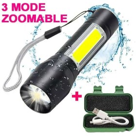 تصویر چراغ قوه پلیسی COB کوچک شارژی تعمیری ا COB Little Flashlight COB Little Flashlight