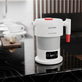 تصویر کتری برقی تاشو قابل حمل600 میلی پرودو مدلPD-KTLD600 Porodo Lifestyle Portable Folding Electric Kettle 850W with Temperature PD-KTLD600