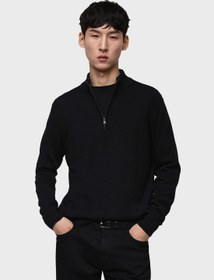 تصویر سویشرت نیم زیپ ویلیپ برند mango man Willyp Half Zip Through Pull Over Sweater