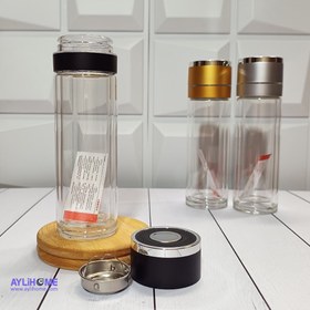 تصویر بطری دمنوش درب دکمه ای 