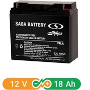 تصویر باتری UPS صبا ظرفیت ۱۸ آمپر ۱۲ ولت 