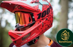 تصویر عینک طوفان برند ۱۰۰%‎ مدل MX GOGGLE بدون بینی - قرمز 