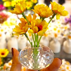 تصویر گلدان سرامیکی با 4 طرح گل - گل آفتابگردان 