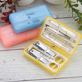 تصویر ست مانیکور 8 تکه مشکی 