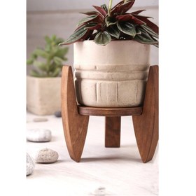 تصویر پایه گلدان چوبی 002 