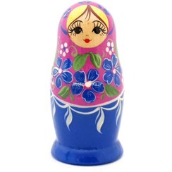 تصویر ماتروشکا 5 تایی 11 سانت بنفش 