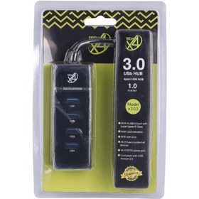 تصویر هاب 4 پورت USB3.0 ایکس فورتک X303 