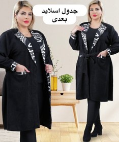 تصویر مانتو کبریتی طرح گلیم 140 