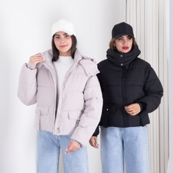 تصویر کاپشن دخترانه وارداتی پافر شو YISIDEMAN 8802 