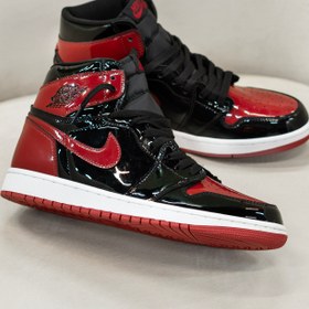 تصویر کفش Jordan 1 retro patent bred کد M006 