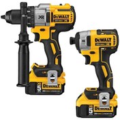 تصویر دریل و درایور ضربه ای چکشی DEWALT 20V MAX، کیت ترکیبی ابزار برقی بی سیم با 2 باتری و شارژر (DCK299P2) DEWALT 20V MAX Hammer Drill and Impact Driver, Cordless Power Tool Combo Kit with 2 Batteries and Charger (DCK299P2)