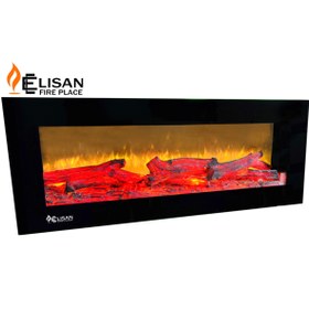 تصویر شومینه برقی الیسان سایز 50*120 باهیزم4 بعدی - تک رنگ fireplace