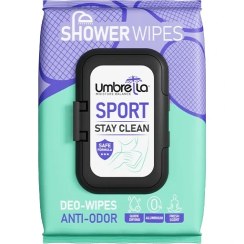 تصویر دستمال مرطوب بدن  آمبرلا مدل اسپورت 50 عددی Umbrella Sport Stay Clean Deo Wipes 50 Pcs