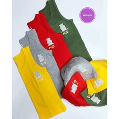 تصویر ست رکابی و شورت اسپرت پنبه ای تانیش سایز ۴ تا ۶ سال رنگ سبز 