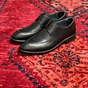 تصویر کفش تمام چرم مشکی وسط فلوتر(2877) 