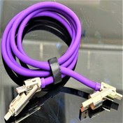 تصویر کابل تبدیل USB-C و USB-A / Lightning / USB طول 1متر سر فلزی چراغ دار 