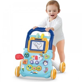 تصویر واکر کودک موزیکال هانگر مدل HE0810 رنگ آبی 