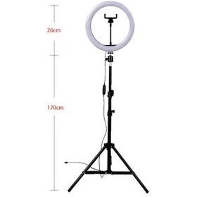 تصویر رینگ لایت مدل RFL به همراه پایه RFL model ring light with base