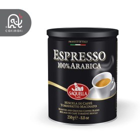 تصویر پودر قهوه ITALIA قوطی 250 گرم SAQUELLA مدل 100 درصد ARABICA ا Saquella Espresso 100% Arabica 250g Ground Coffee‏ Saquella Espresso 100% Arabica 250g Ground Coffee‏