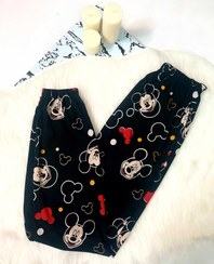 تصویر شلوار دخترانه گیاهی فانتزی طرح میکی موس فری سایز 