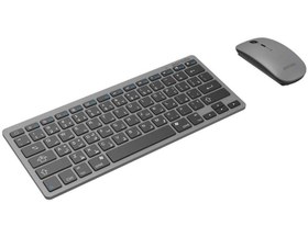 تصویر موس و کیبورد بی‌سیم پرودو Porodo Bluetooth Keyboard with Mouse PD-BTKBMCO-GY Porodo Bluetooth Keyboard with Mouse PD-BTKBMCO-GY