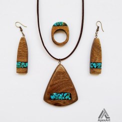 تصویر ست فیروزه کوب طرح مژگان 