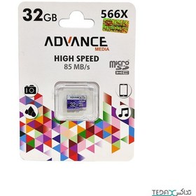 تصویر مموری ادونس مدل Memory Micro Advance 566X ظرفیت 32 گیگابایت MICRO SD 32GB ADVANCE