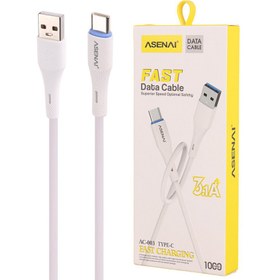 تصویر کابل تایپ سی فست شارژ Asenai AC-003 3.1A 1m ASENAI AC-003 3.1A 1M FAST Type-C CHARGING CABLE