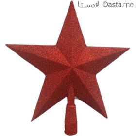 تصویر ستاره سر درخت کریسمس رنگ قرمز 