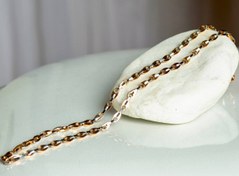 تصویر زنجیر طلای مردانه دونه رینگی رزگلد 