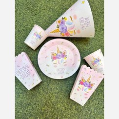 تصویر پک تم تولد 10نفره تک شاخ (پس کرایه) 