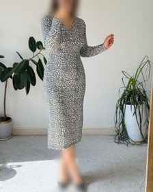 تصویر سرمه کالکشن - پیراهن مجلسی پلنگی 