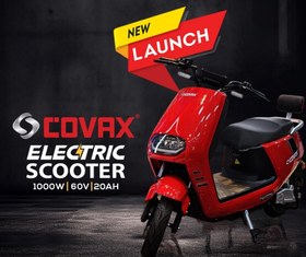 تصویر موتورسیکلت برقی (اسکوتر برقی) COVAX سفارش اروپا مدل لانچ LAUNCH رنگ قرمز 