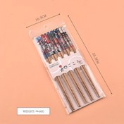 تصویر چاپستیک 10 تایی بامبو طرحدار 