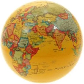 تصویر گوی کره زمین گردان - سفید طلایی magic revoling globle